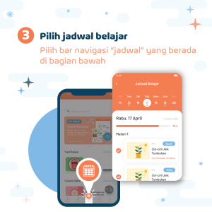 step 3 - pilih jadwal belajar